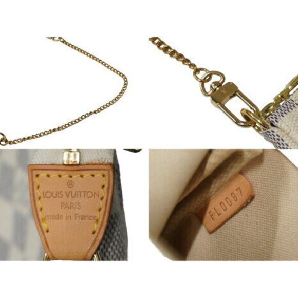 Louis Vuitton Pouch Damier Azur White Leather - Picture 8 of 8